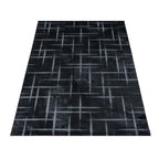 Modern floor rug - Streaky Skretch Black/Grey