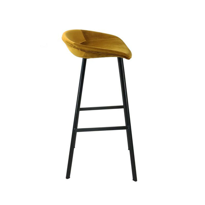 Velvet bar stool - Gold
