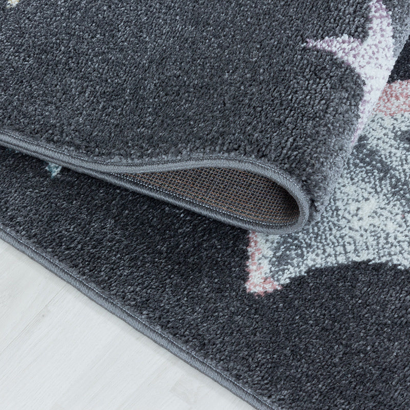Round Children's Floor Rug - Fleurtje Dragon Pink