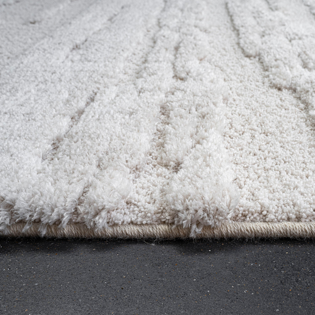 Modern Floor Rug - Lewis White 6191