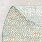 Round Modern Outdoor Rug - Playa Aztec Green
