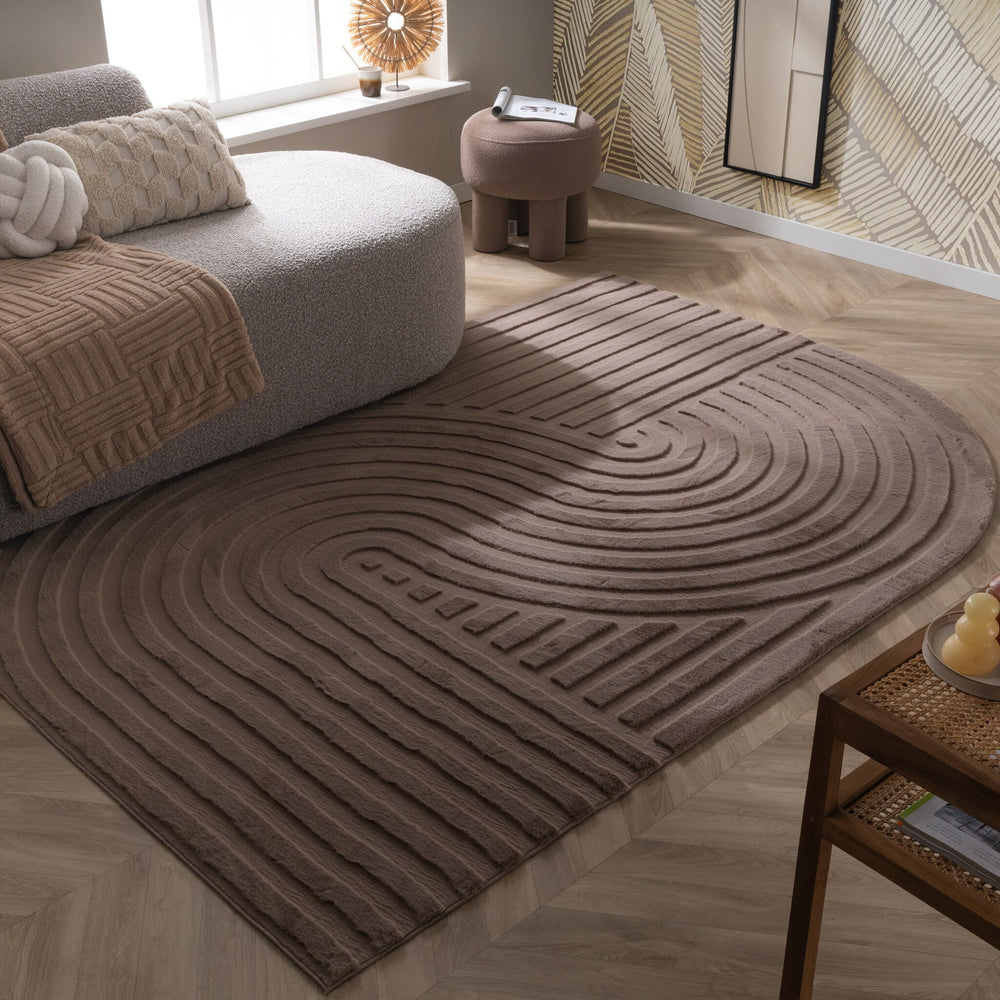 Irregular Rug - Flowy Wavy Taupe