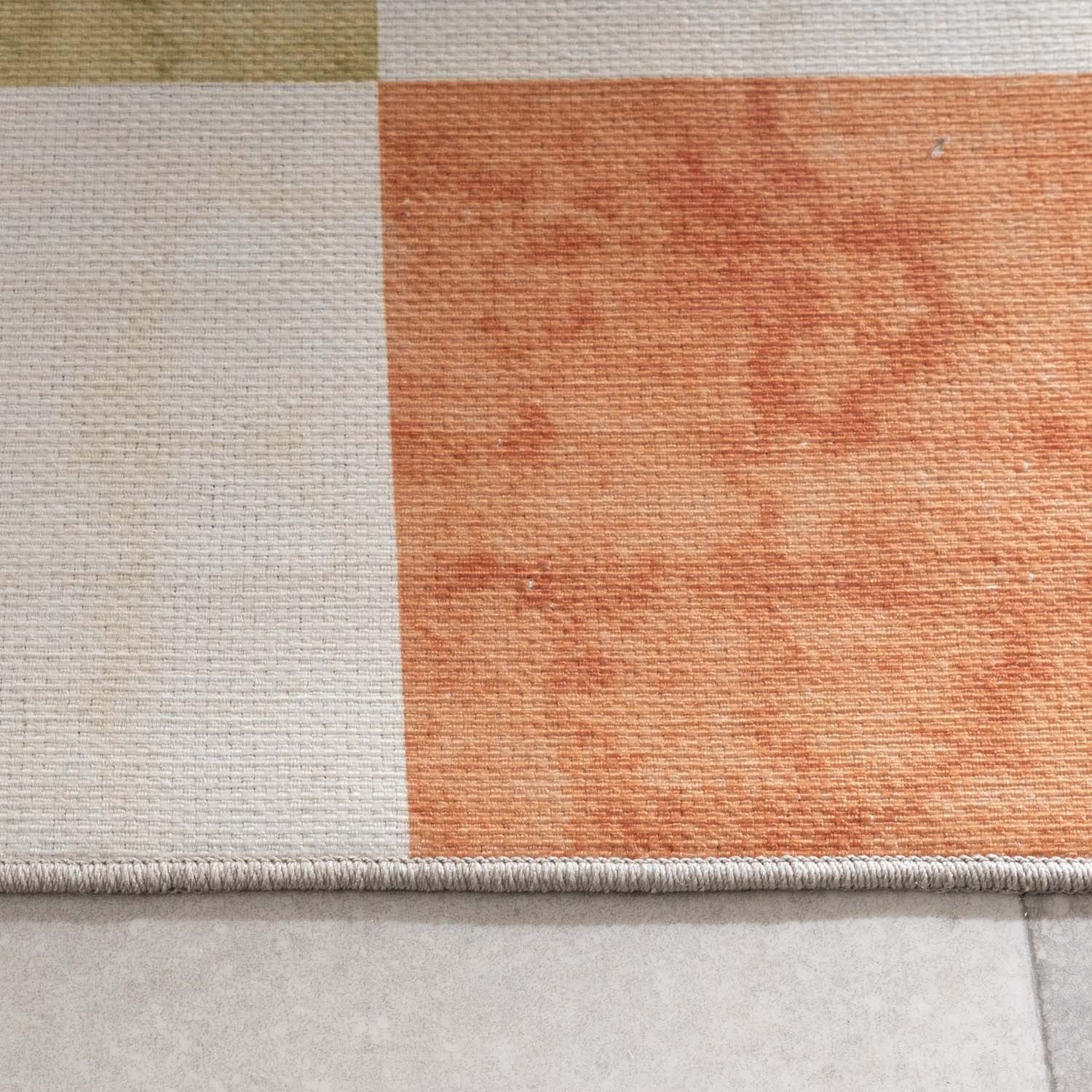 Retro Indoor Outdoor Rug - Pop Cubes Terracotta