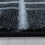 Modern floor rug - Streaky Skretch Black/Grey