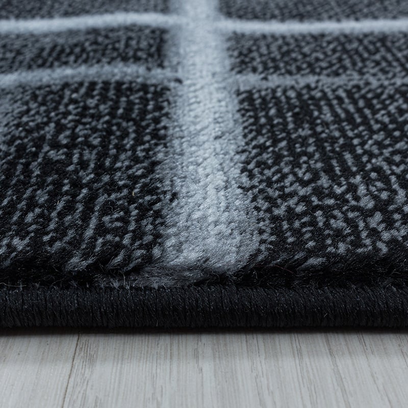 Modern floor rug - Streaky Skretch Black/Grey