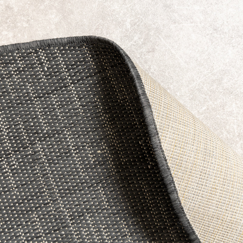 Round Outdoor Rug - Malta Melange Black