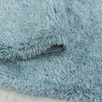 Round high-pile floor rug - Fuzzy Light Blue