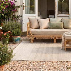 Jute Outdoor Rug – Nusa Lines Beige