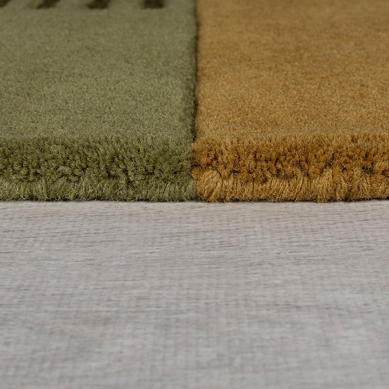 Abstract floor rug - Stracto Lozenge Green/Multicolor