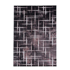 Modern Floor Rug - Streaky Scratch Pink/White