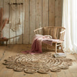 Round jute floor rug - Eduno Natural