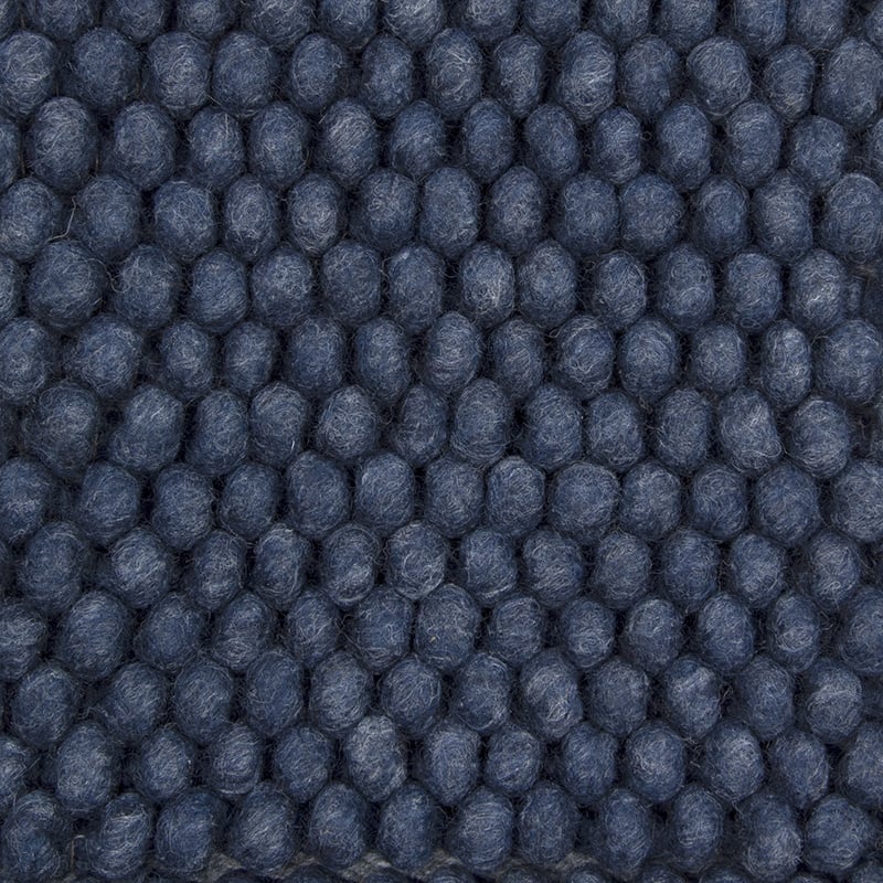Wool floor rug - New Loop Dark Blue 290