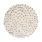 Round High Pile Rug - Grand Dots Cream/Black