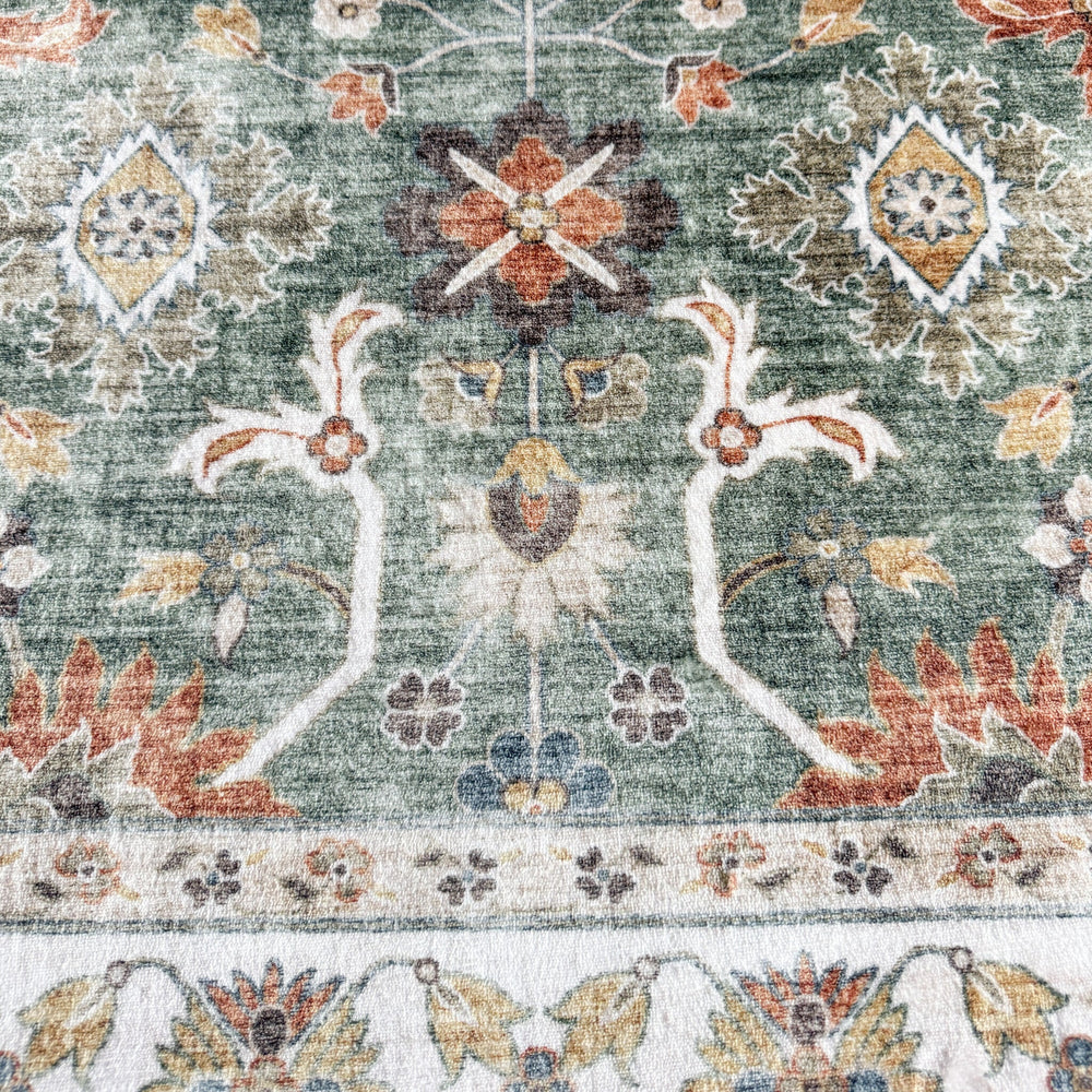 Show moreVintage Rug - Ember Oriental Green