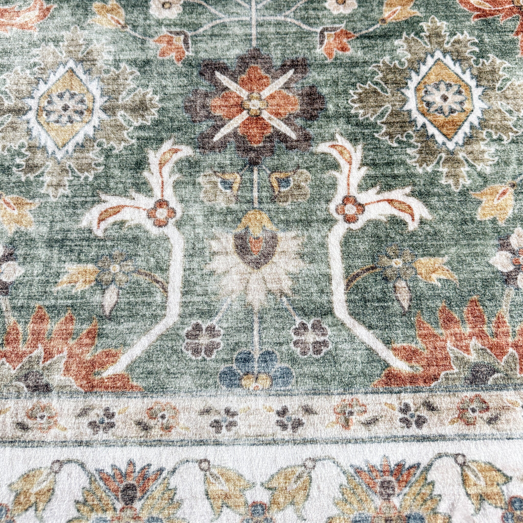 Show moreVintage Rug - Ember Oriental Green