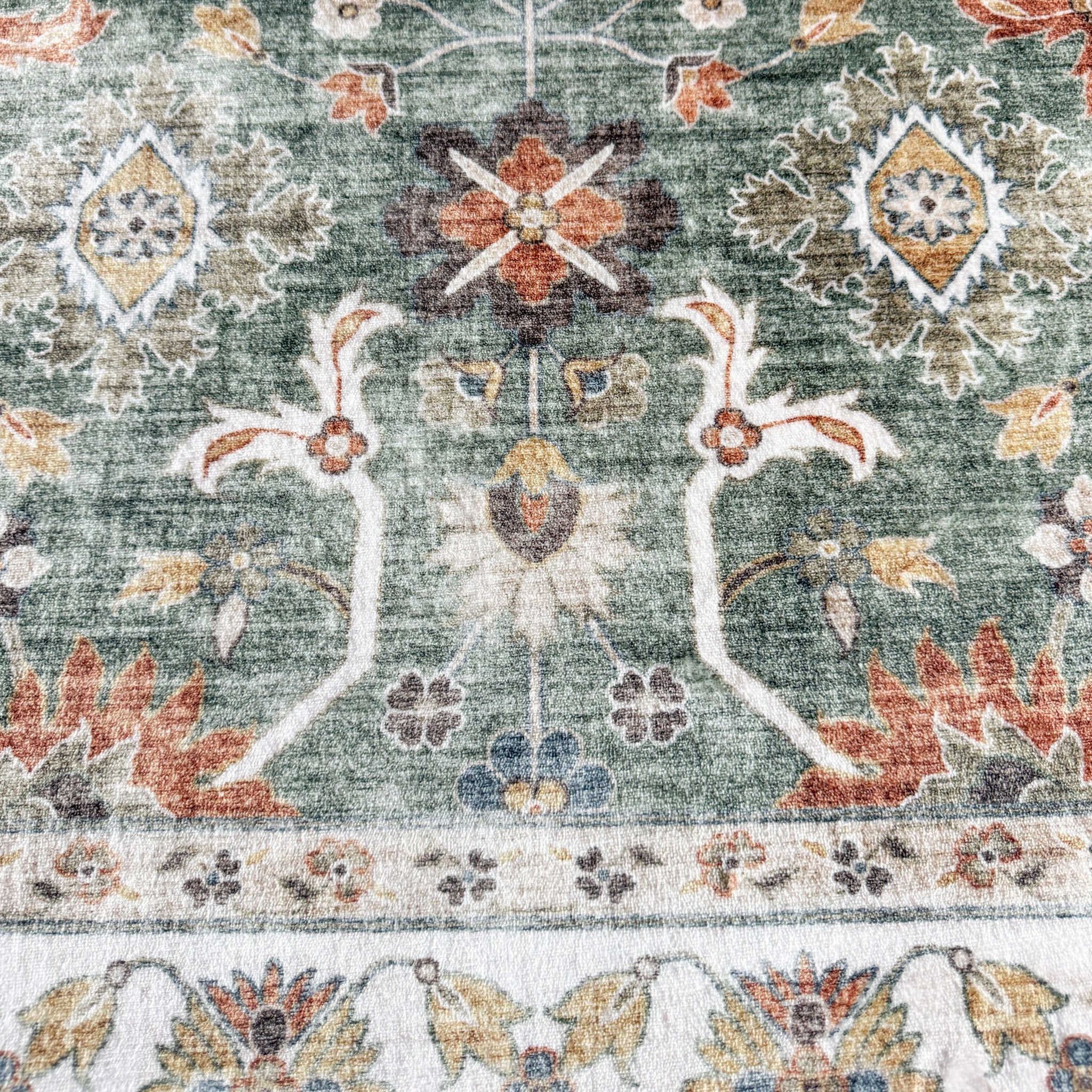 Show moreVintage Rug - Ember Oriental Green