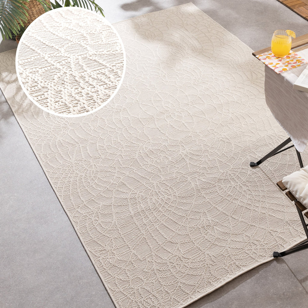 Indoor Outdoor Rug - Dunes Mandala Cream
