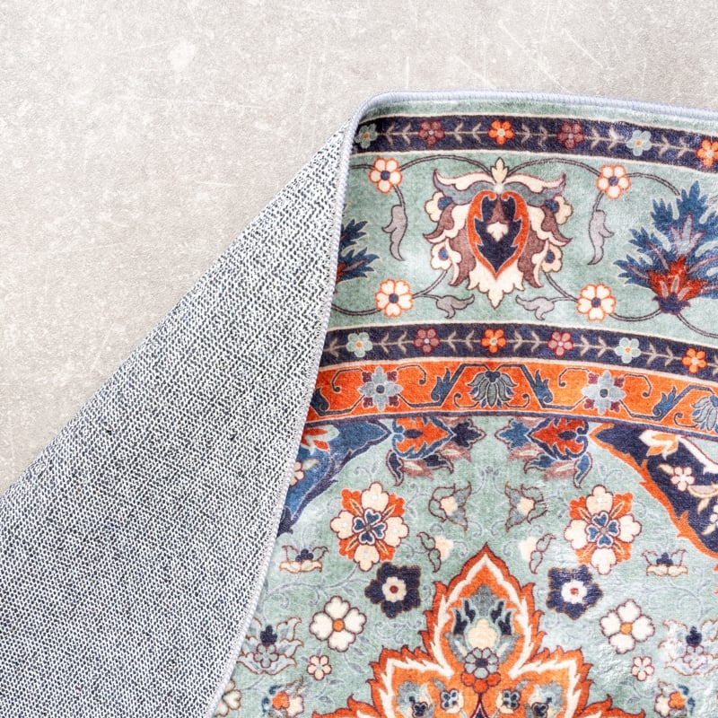 Round Vintage Rug - Imagine Oriental Green