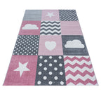 Children's Floor Rug - Ava Multi/Pink