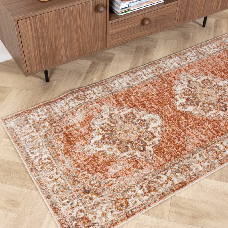 Vintage Runner Rug - Spring Medallion Terra/Cream