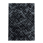 Modern Floor Rug - Marble Square Anthracite/Silver