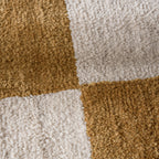 Checkerboard Rug - Blox Fringe Ochre yellow