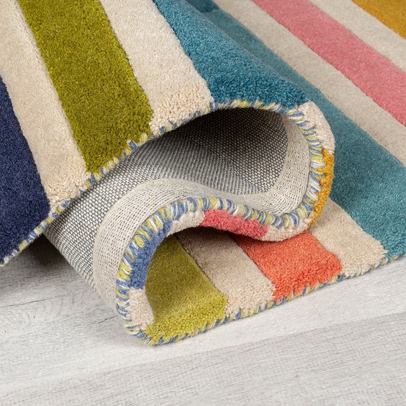 Modern floor rug - Illo Piano Pink/Multicolor