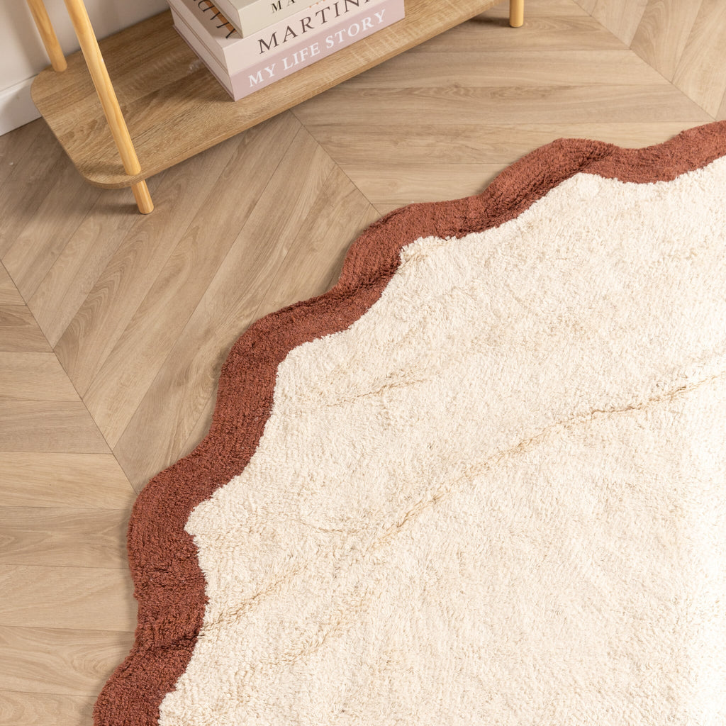 Round Washable Rug – Hazy Brown/Cream