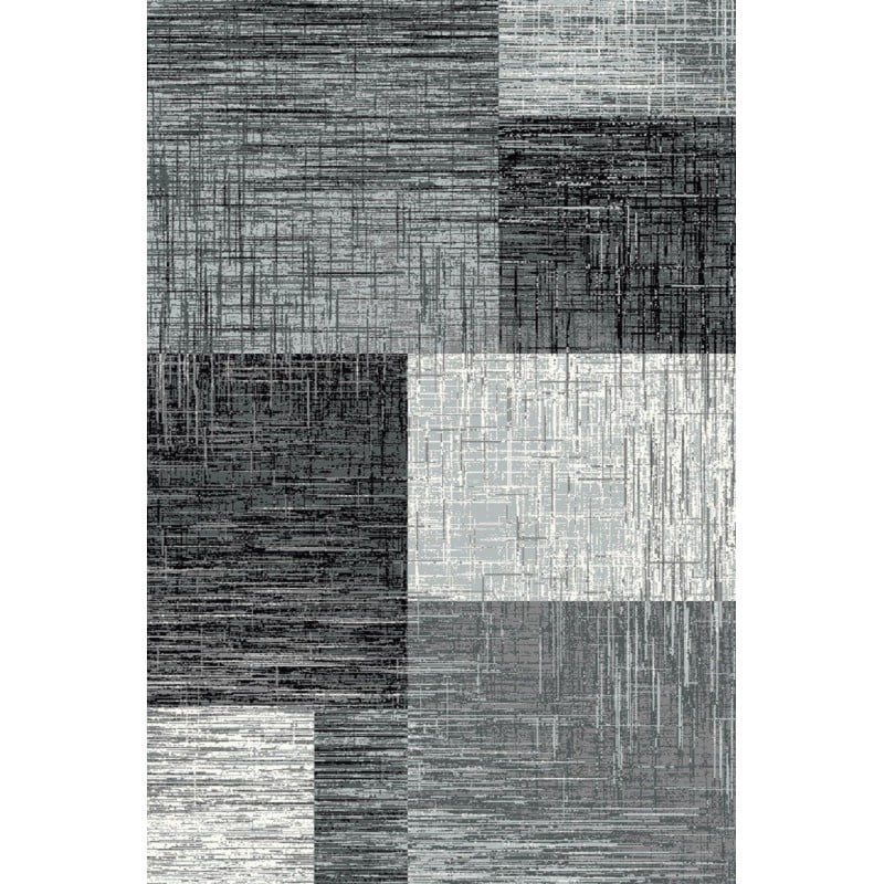 Modern floor rug - Plus Black 8001