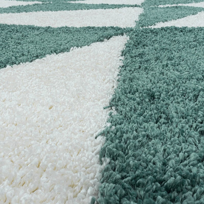 Round high-pile floor rug - Tuggy Blue