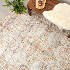 Vintage Outdoor Rug - Santo Flora Light Grey