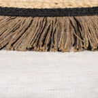 Round jute floor rug - Kahano Natural/Black