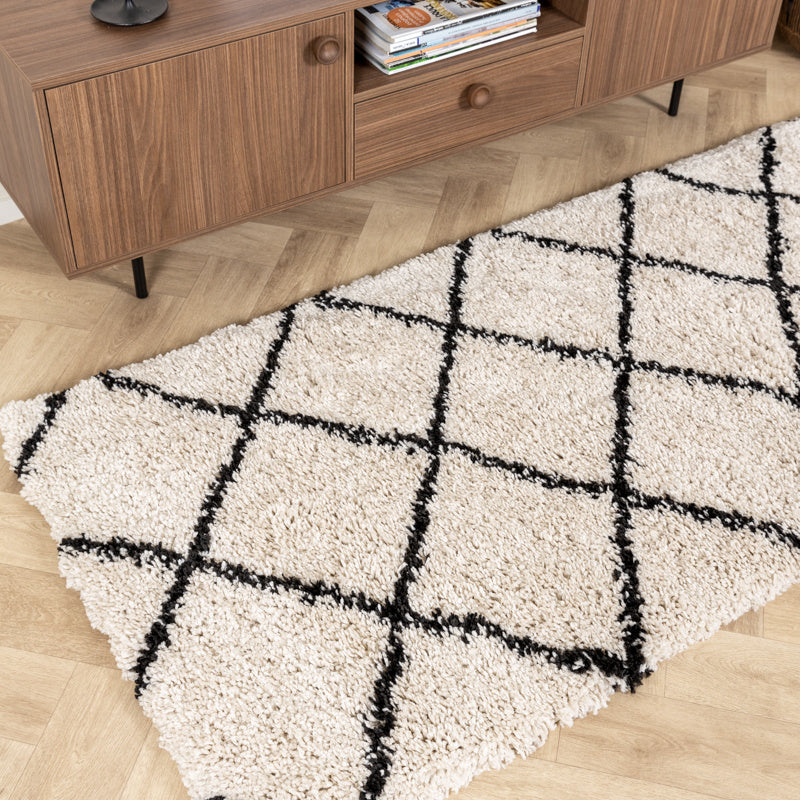 High-Pile Runner - Sensa Lines Cream