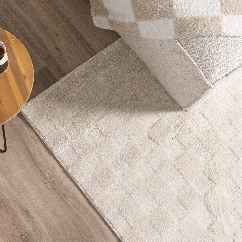 Japandi Rug - Yori Checkerboard Cream