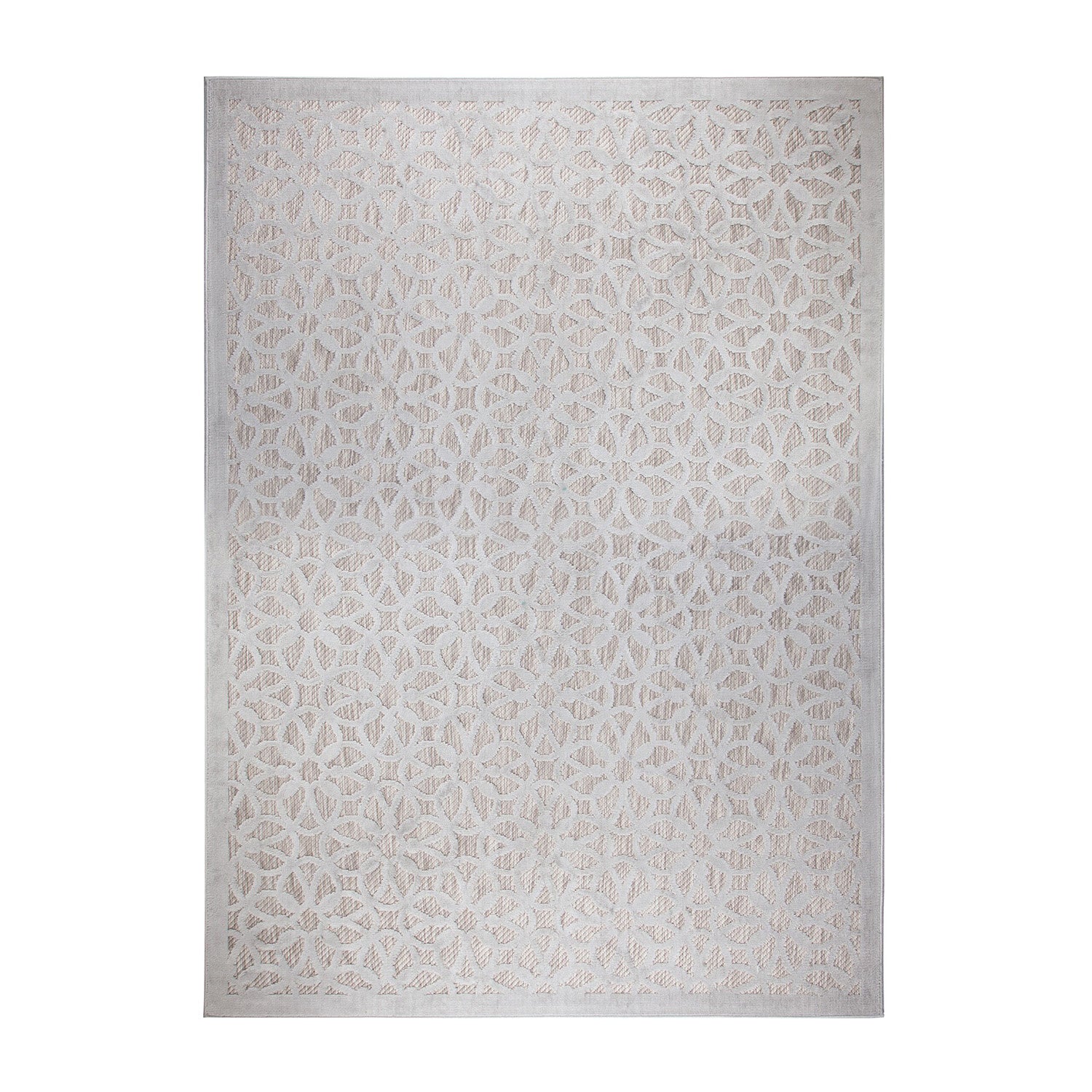 Outdoor rug - Piatto Argento Silver/White