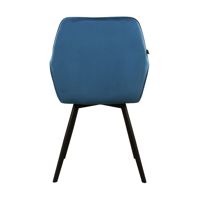 Velvet dining chair - Karl Dark Blue