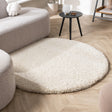 Round shaggy rug - Yves Cream