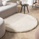 Round shaggy rug - Yves Cream