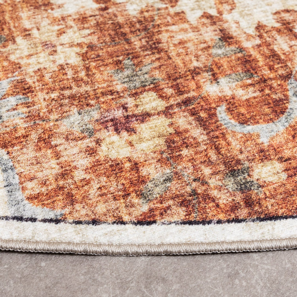Round Vintage Outdoor Rug - Santo Mandala Terra