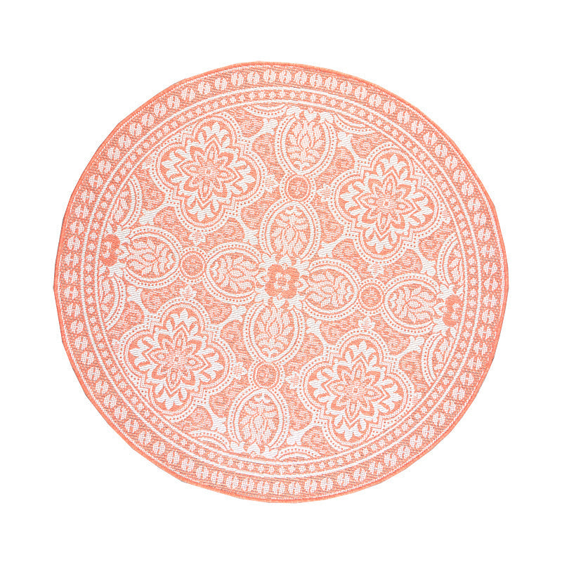 Round Outdoor Rug - Summer Oriental Pink