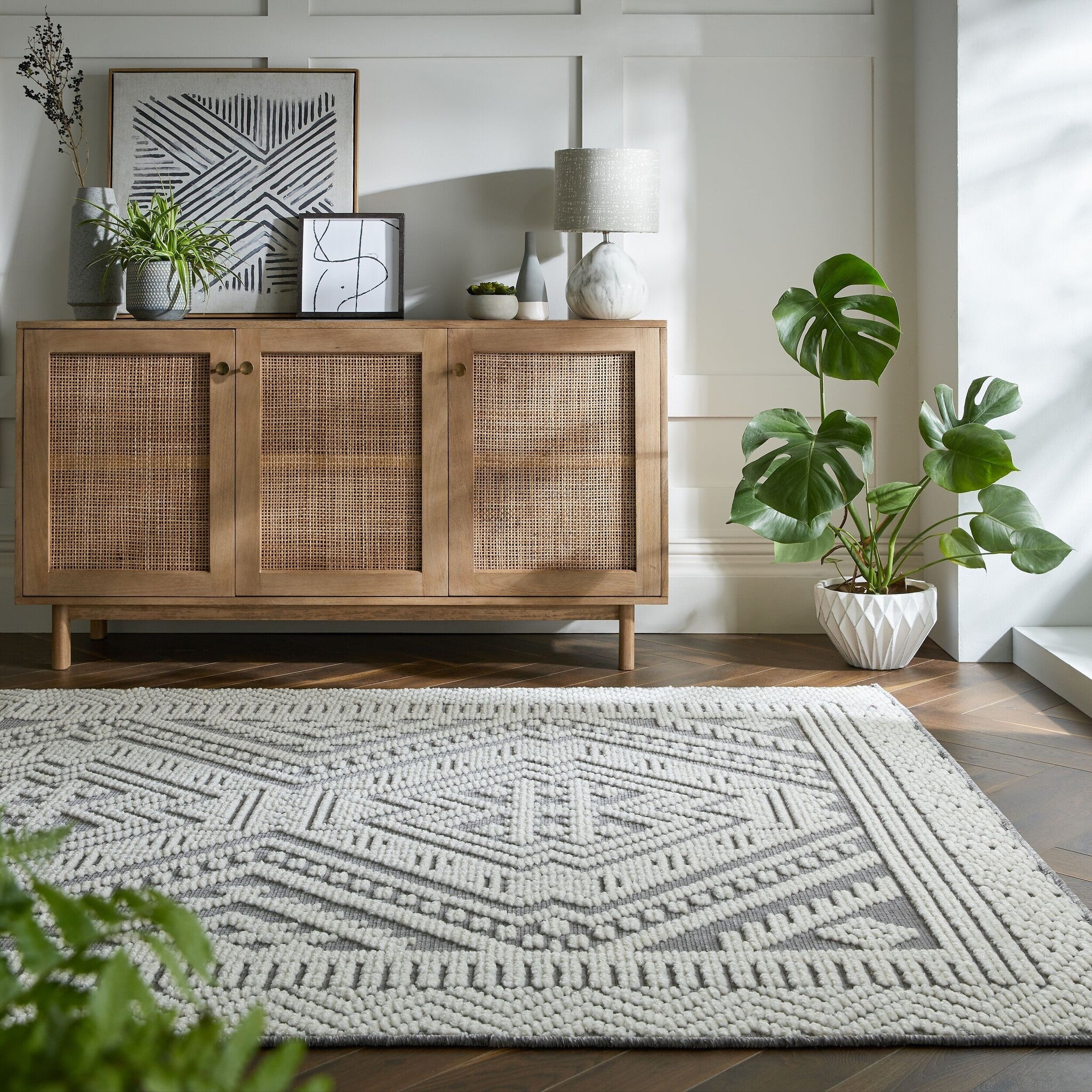 Washable floor rug - Galeo Jaipur Grey