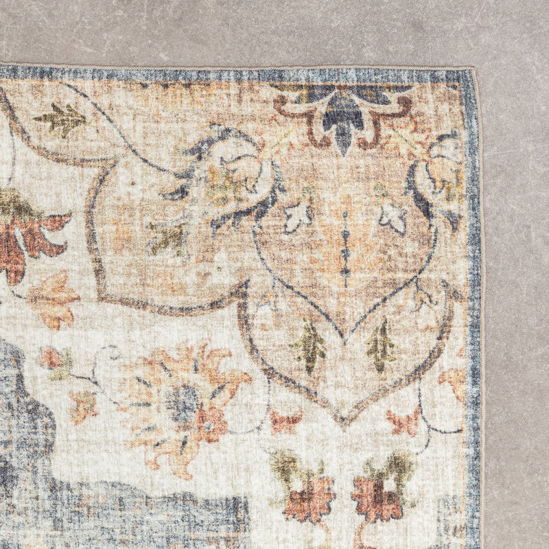 Vintage Outdoor Rug - Santo Mandala Blue/Grey