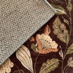 Washable rug – Misty Flowers Brown