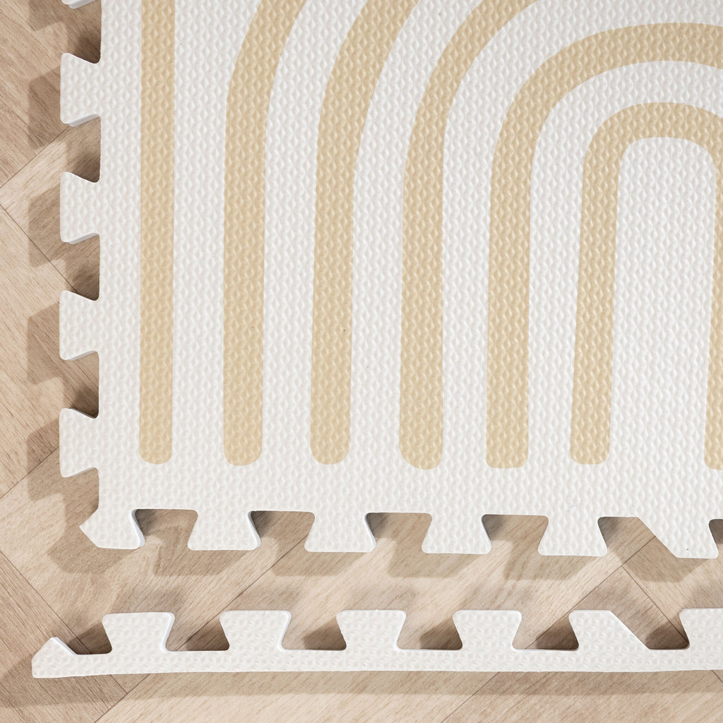 Foam Puzzle Mat - Alfie XL Grid Beige