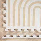 Foam Puzzle Mat - Alfie XL Grid Beige