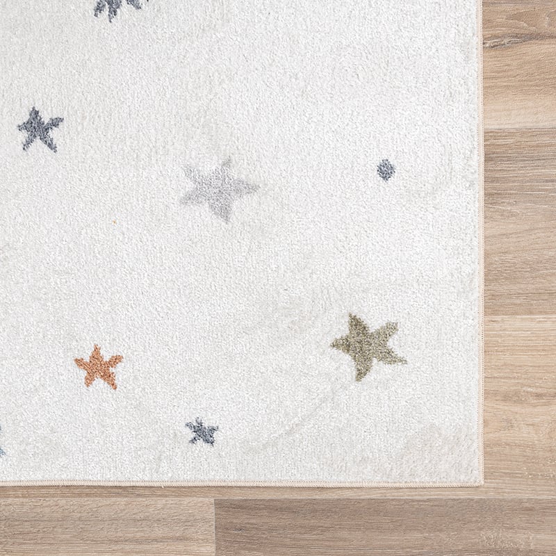 Washable Kids Rug - Ravi Stars Multicolour