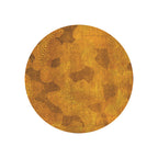 Round Modern Floor Rug - Meditation Coral 9226 Ocher Yellow