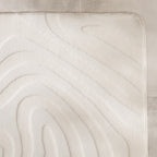 Bathroom Rug - Cassie Shapes White