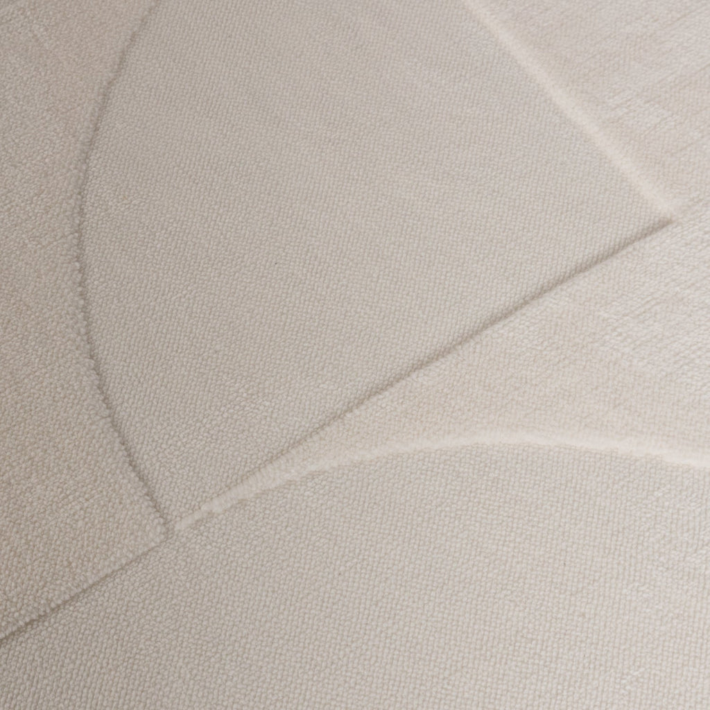Round Scandinavian Rug - Charm Circles White