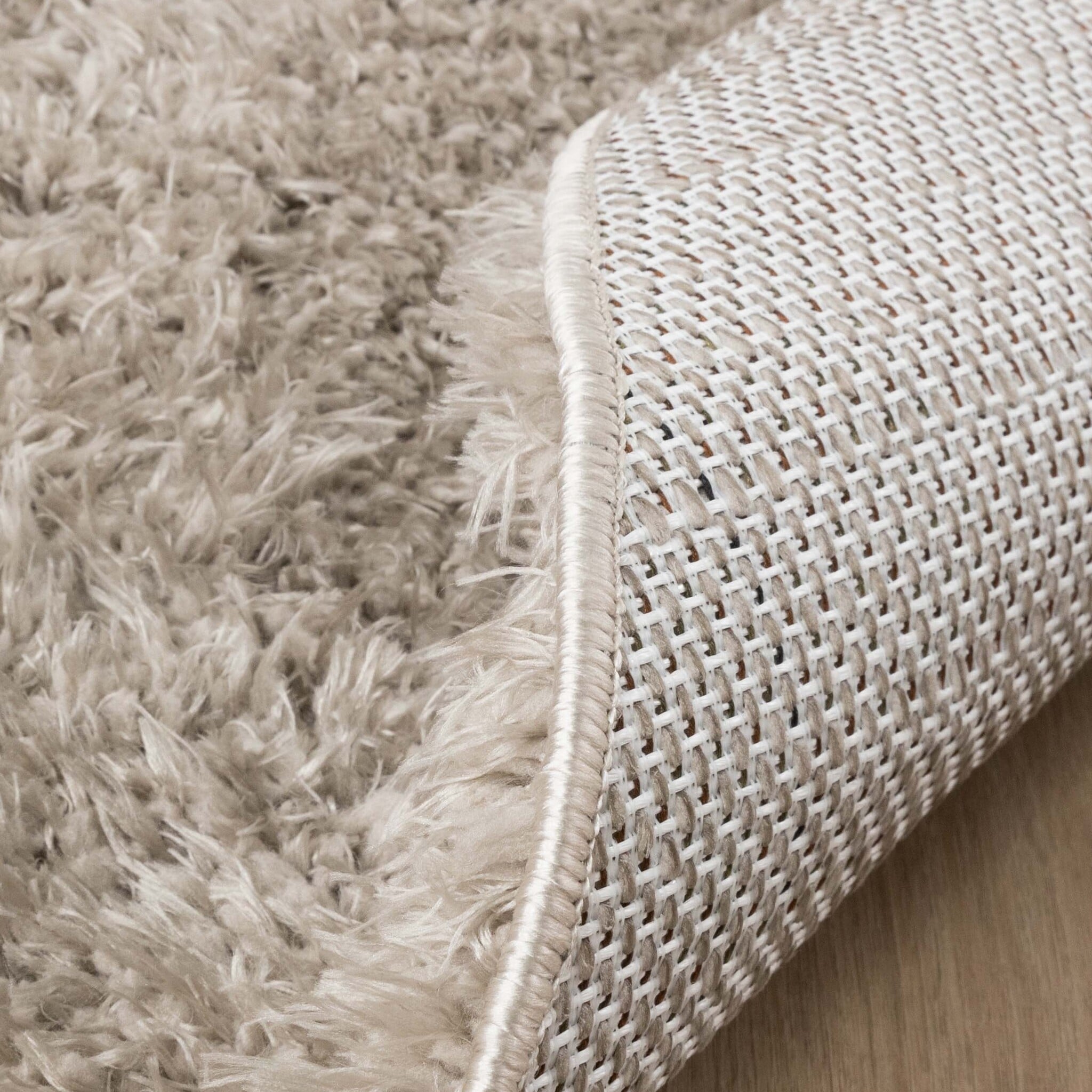 Round Shaggy Rug - Blaze Beige/Grey